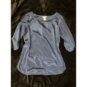 Silky Navy Blouse